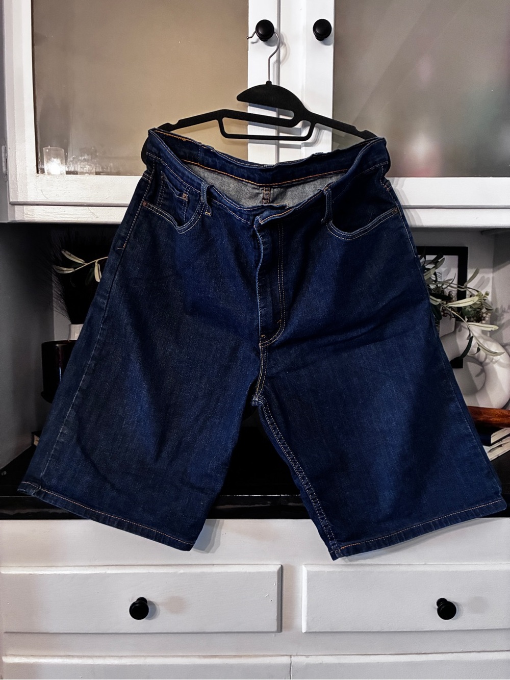 Levi's Navy Blue Denim Jean Shorts